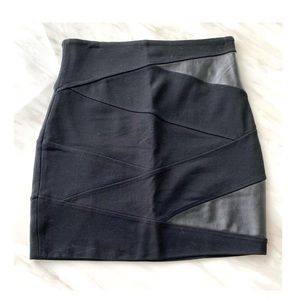 Aritzia Talula Black Bandage Mini Skirt